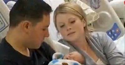 Soldier Surprises Wife with an Early Return Home. . .Just in Time for His Son's Birth! 