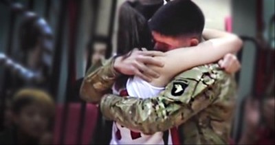 College Ball Player Gets Best Surprise from Her Military Brother - Tears! 