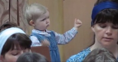 Little Girl Adorably Conducts the Church Choir -- So Sweet! 