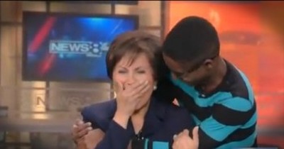 An Adopted Teen Surprises the Person Who Helped Him Find a Family -- On Live TV! 