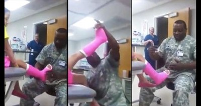 Military Medic Performs EPIC Rap For Injured Girl 