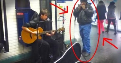 When This Street Performer Started Strumming, An Older Man Stepped In And Did THIS! WHOA! 