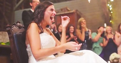 This Bride Was The Only 1 Dancing, Until Her Groom Did THIS. No Wonder She Needed To Sit Down!