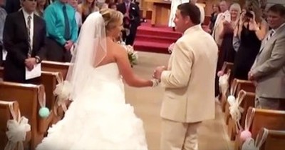 Father Sings 'God Handed You To Me' As He Walks Daughter Down The Aisle! I'm Sobbing! 