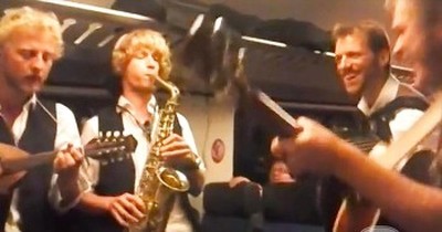 When These Guys Started Playing On The Train, I NEVER Guessed It'd Be THIS Disney Classic! 