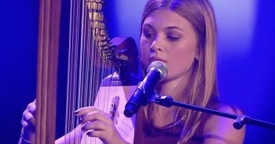 I Don't Know If It's Her Voice Or The Harp. But This Young Girl Just Took My Breath Away! WOW! 