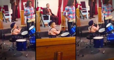 This 2-Year-Old Just STUNNED A Whole Church With His Talented Drumming! WOW! 