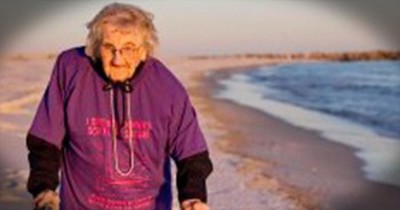 100-Year-Old Woman Sees The Ocean For The First Time 