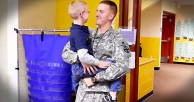 Military Man Has Emotional Reunion With His Little Brother 