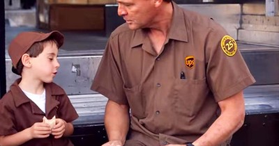 Delivery Man Befriends Young Boy And Surprises Him With A Tot-Sized Truck