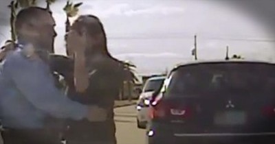 Police Officer Pulls Over Girlfriend For Surprise Proposal 
