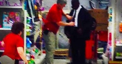 Target Employees Help Teenager Prepare For Interview And Tie His Tie 