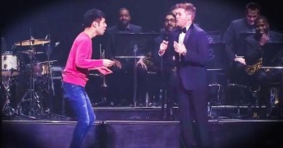 Michael Buble Pulls Talented Audience Member On Stage To DANCE 