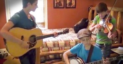 3 Talented Bluegrass Brothers Jam In Their Bedroom 