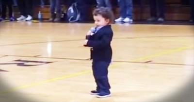 Precious 2-Year-Old BELTS Out The Cutest Version Of The National Anthem 