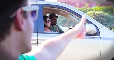 Guy Spreads Joy With Highway Sing-A-Long During Traffic 