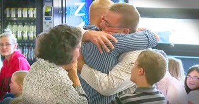 Marine Surprises Family At Church With Emotional Homecoming  