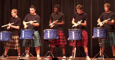 Teens Win Talent Show With Impressive Drumline Routine