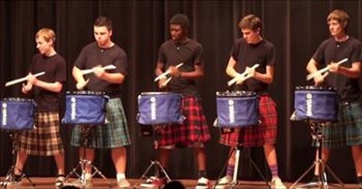 Teens Win Talent Show With Impressive Drumline Routine 
