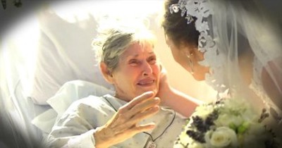 Bride Surprises Grandma At Hospital On Her Wedding Day 