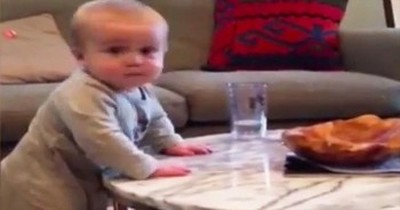 Baby Has Hilarious Reaction To Breaking The Rules 