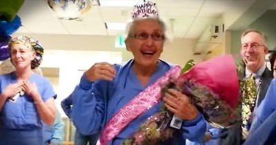 Hospital Celebrates 90-Year-Old Nurse’s Birthday  