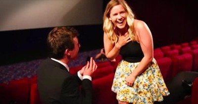 Epic Marriage Proposal In Packed Movie Theater 