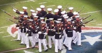 Marines Perform Patriotic Silent Drill 
