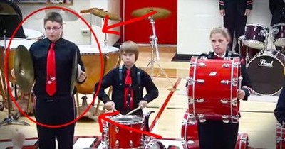 Child Drops Cymbal During Star-Spangled Banner And Then Does THIS! 