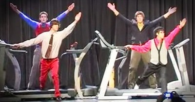 4 High Schoolers Perform Insanely Talented Treadmill Dance 