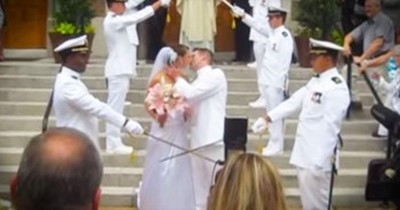 Navy Brothers Welcome Bride Into Family With Surprise Ending To Arch Of Swords 