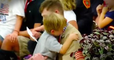 5-Year-Old Shares Emotional Reunion With Military Father And Best Friend 