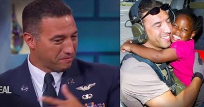 Military Man Chokes Up At Reunion With Girl He Saved During Hurricane Katrina 