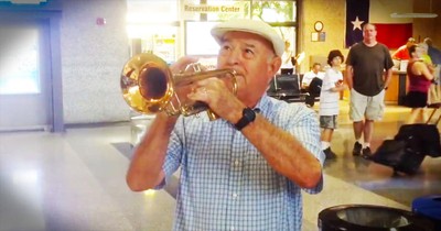 He Surprised His Wife At The Airport With A Beautiful Serenade. Oh My WOW!