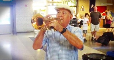 He Surprised His Wife At The Airport With A Beautiful Serenade. Oh My WOW! 