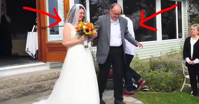 Father With Leukemia Stands Up To Walk Daughter Down The Aisle 