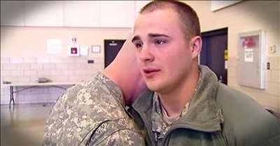 Twin Brothers Are Tearfully Separated During Deployment 
