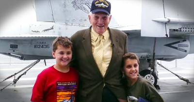 Twin Boys Heartfelt Reunion With Beloved Veteran Sailor 