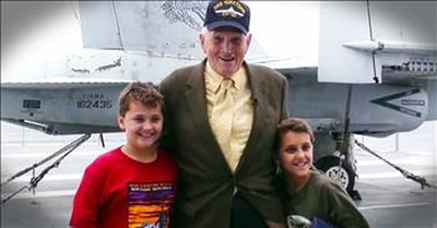 Twin Boys Heartfelt Reunion With Beloved Veteran Sailor  
