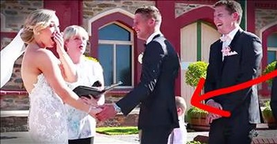 Ring Bearer Interrupts Wedding For Hilarious Reason! 