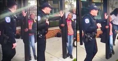 Police Officer Sings ‘Let It Go’ For Young Girl’s Birthday 