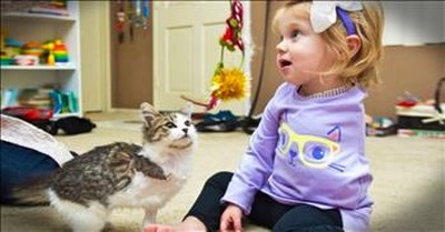 Little Girl And Her Kitty Are A PURR-Fect Match! 