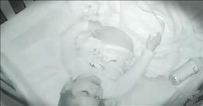 Parents Catch Baby Adorably Praying On Monitor 
