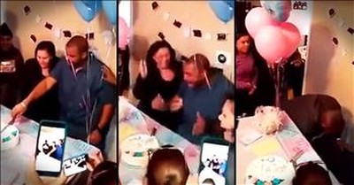 Daddy-To-Be's Reaction To Gender Reveal Is PRICELESS! 