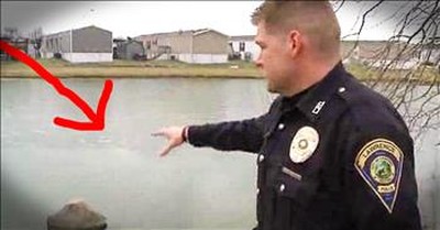 Police Officer Saves 14-Year-Old Boy Who Falls In Pond 