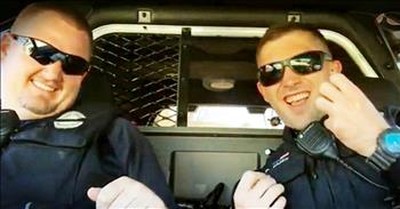 Police Officers Sing 'Don't Stop Believing' To Encourage Other Officers 