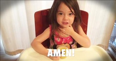 3-Year-Old Learns To Pray For Her Food 