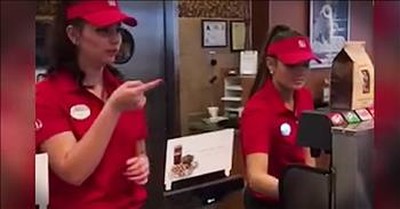 Chick-Fil-A Worker Uses Sign Language With Deaf Customer 