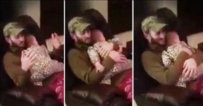 Baby Girl Doesn't Want Daddy To Stop Hugging Her - AWW! 