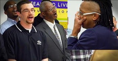 Lead Singer Of Newsboys Tears Up When Homeless Choir Sings 'We Believe'